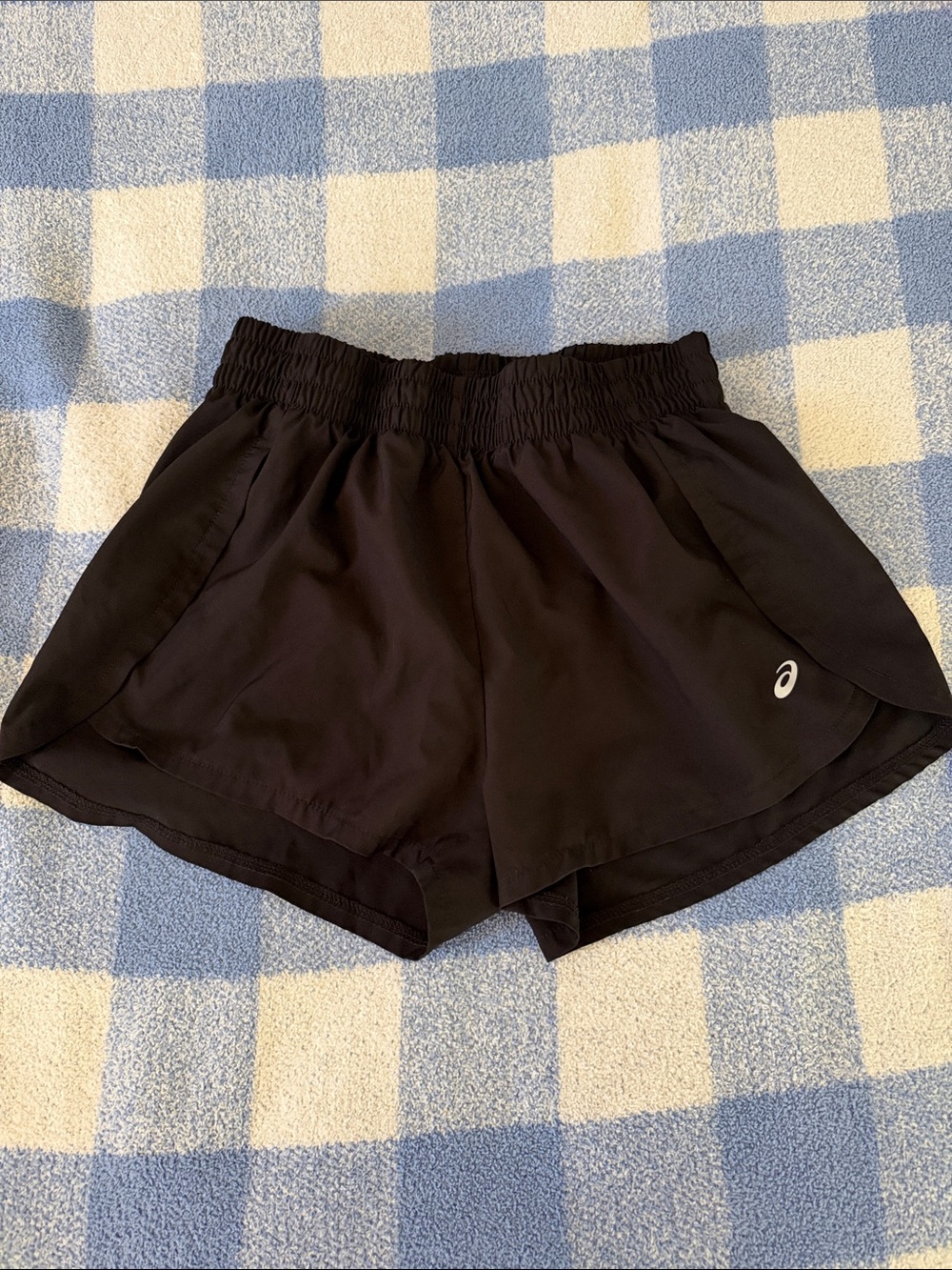 ASICS Women's Black Athletic Running Shorts with Logo